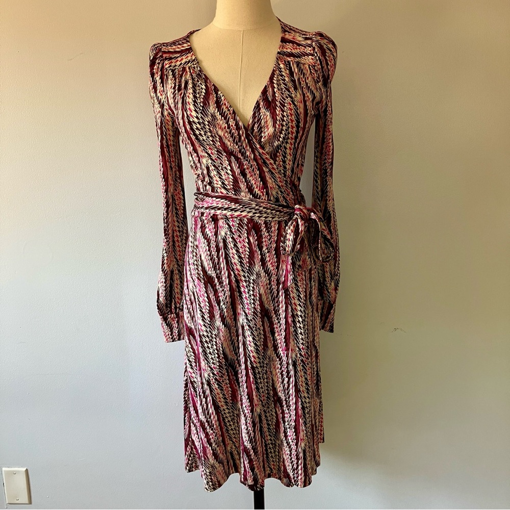 Vintage Diane Von Furstenberg Silk Jersey Wrap Dress Size 6